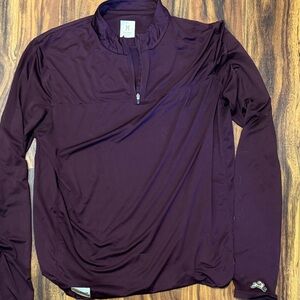 Tracksmith Maroon Quarter-Zip Pullover